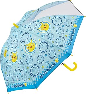 スケーター(Skater) 子供用 傘 55cm ポケモン 2025 9~10才向け 約125~135cm 小学生 視界が確保できる透明窓付き ワンタッチジャンプ式 8本骨 UB55C-A