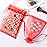 Hopttreely 100pcs Sheer Organza Bags, Red Jewelry Gift Bags, 4x6inch Christmas Wedding Favor Bags with Drawstring, Small Mesh Gift Pouches Mini Candy Bags for Valentienes Party