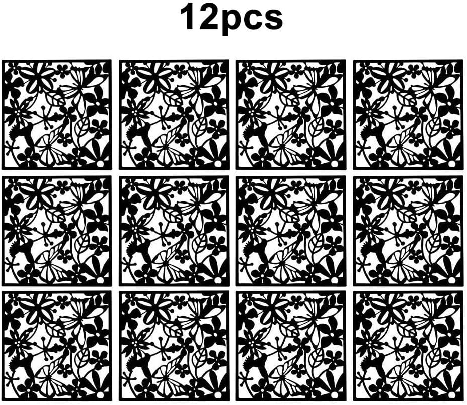 12 Pcs Room Hanging Screen Divider Panels Home Panel Screen DIY Home Decor, Partitions Panel Screen for Decorating Bedroom, Dining, Study and Sitting-Room, Hotel, Bar and Restaurant(White)