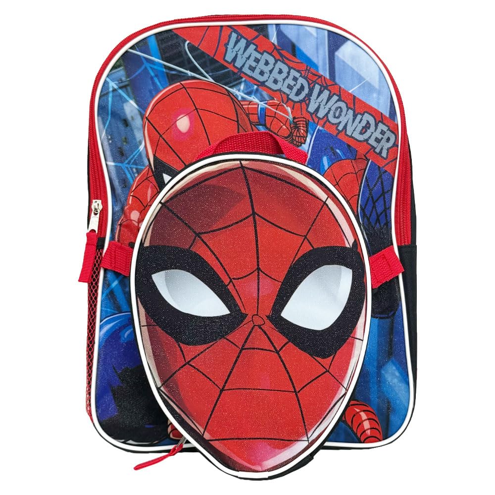 Fast Forward Marvel Spiderman Backpack And Detachable Lunchbox - 15" - Webbed Wonder - Adjustable Straps