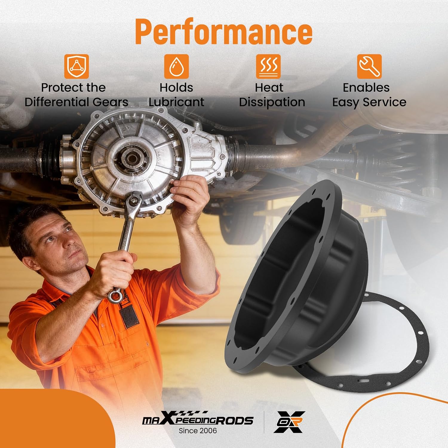 maXpeedingrods 8.5 Differential Cover for Chevy Silverado Tahoe Yukon