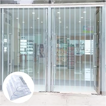 IBOWZ Freezer Room PVC Strip Curtain PVC Door Curtain Transparent PVC Strip Door PVC Material 1.2mm Multifunctional Plastic Door Curtain