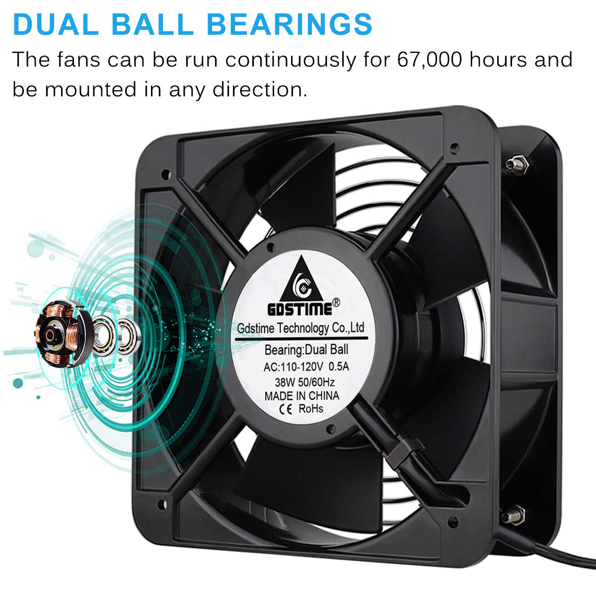 Crаzу Dеаlѕ GDSTIME AXIAL Fan 15050, 110V 120V AC 150mm Fan, Ventilation Exhaust Projects Cooling Fan