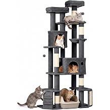 PawHut Extra Large Cat Tree Tower Dual Baseboard 79-Inch for Large Cats