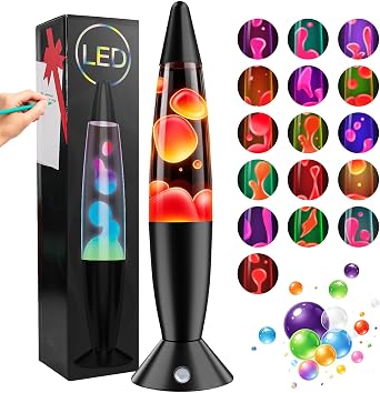 17 Color Changing Liquid Motion Lamp with Remote Relaxing Night Light