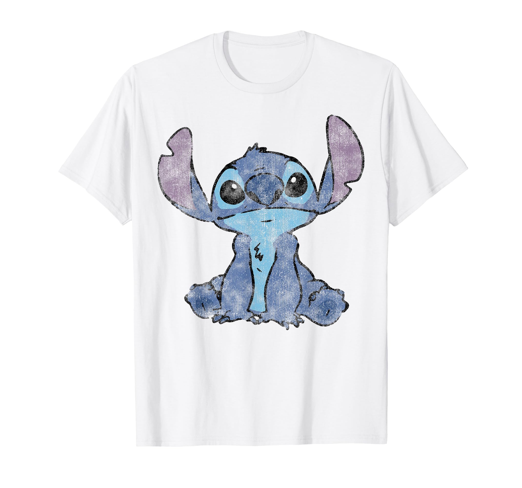 Disney Lilo &amp; Stitch Distressed Stitch Portrait T-Shirt