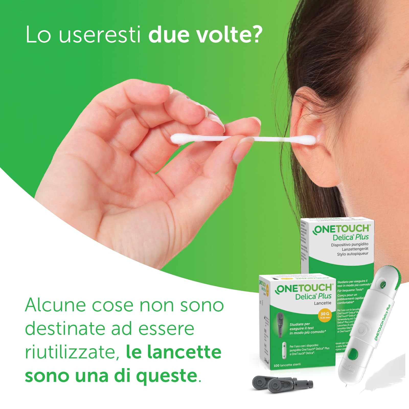 OneTouch® Delica® Plus lancette sterili per test glicemico per l’automonitoraggio della glicemia I 25 lancette sterili I Test glicemico a casa o in viaggio I 1 Confezione con 25 lancette sterili