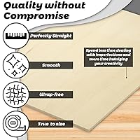 Vista 4 de LANIAKEA 6 hojas de madera contrachapada de abedul báltico de 1/4" x 12" x 18", grado B/BB, ideal para manualidades, carpintería, corte láser