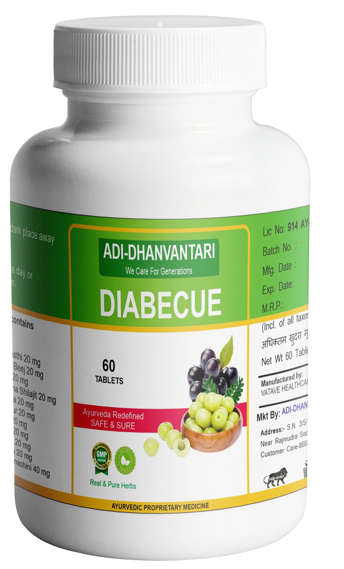 Adi Dhanvantari DIABECUE Ayurvedic Tablets (60 Tablets) – Natural Blood Sugar Support & Diabetes Care-image-26