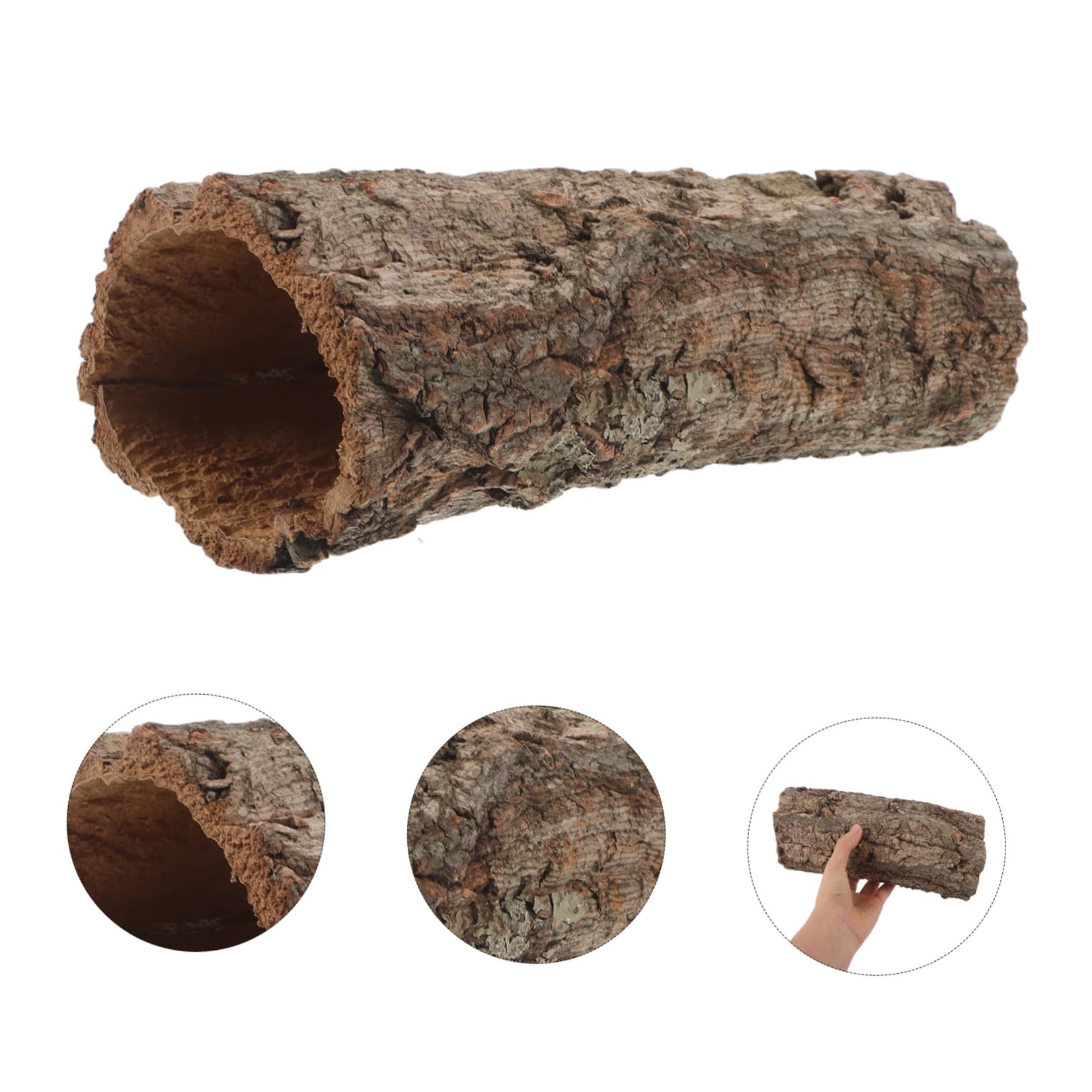 HEALLILY Naturale per di Sughero e in Nascondiglio Rettili Corteccia Sicuro Decorazione Piattaforma di Arrampicata Gechi e Serpenti Terrario Habitat Rettilario