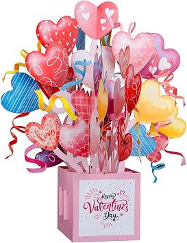 WhatSign Valentines Day Cards Pop Up Valentine Card Love Pop Up Cards Valentine Day Gifts for Her Him Funny Valentines Card with Envelope