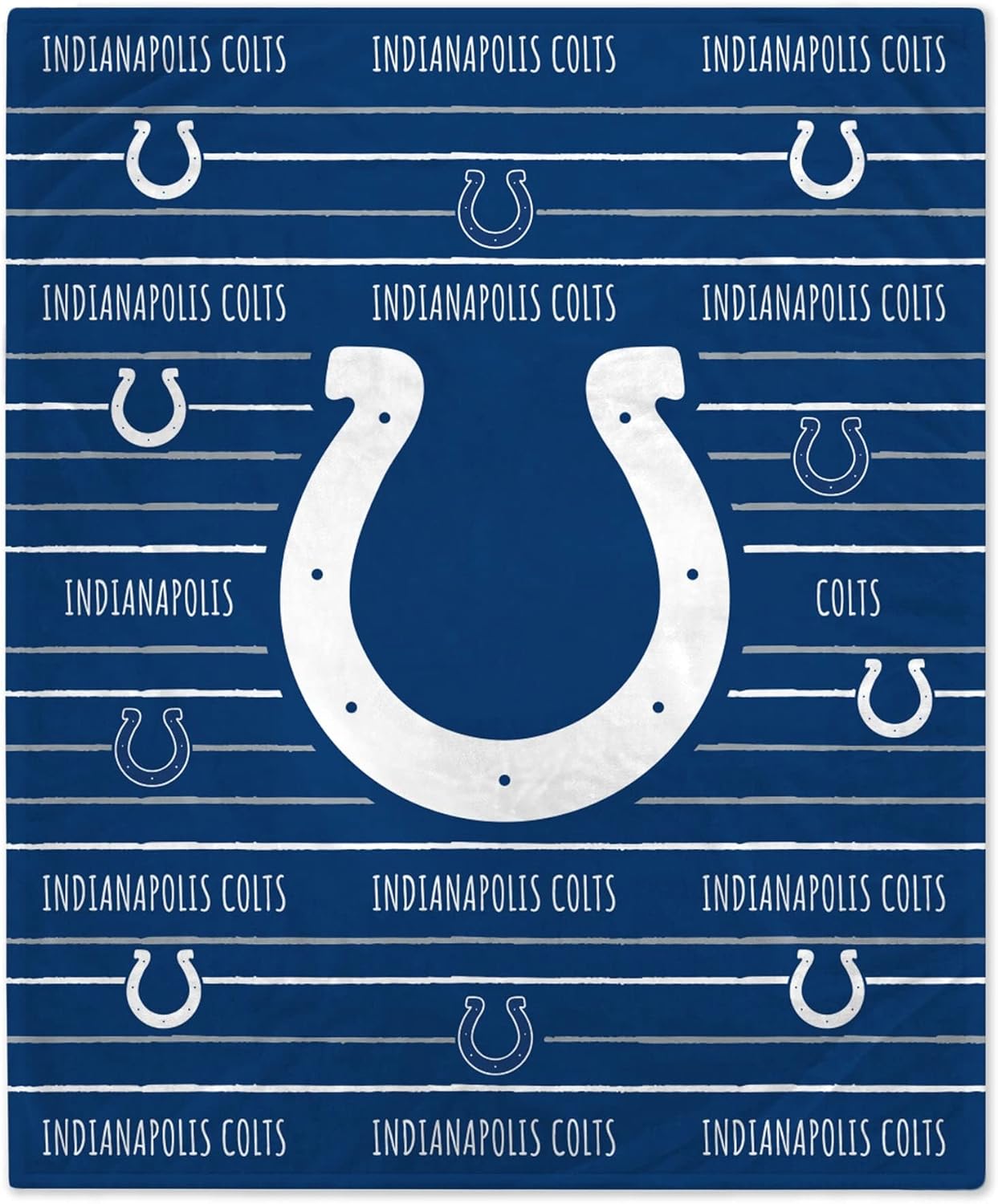 Pegasus Home Fashions Indianapolis Colts 60'' x 80'' Logo Stripe Flannel Fleece Blanket