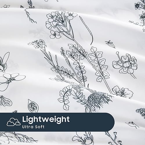 Miniatura 5 de Wake In Cloud - Sábanas de cama tamaño Queen, juego de sábanas de 4 piezas, bolsillo profundo, floral, Shabby Chic Coquette Taupe Tan Brown Flower