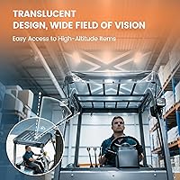 Vista 5 de Cubierta universal para carretilla elevadora transparente tintada – Cubierta de protección UV contra la lluvia – Materiales de vinilo resistentes e