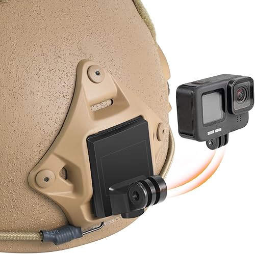 booiu Gopro Tactical Helmet Mount NVG Camera Mount Compatible with GoPro Hero 12111098765,Compatible with DJI Osmo Action 32,Insta360 ONE