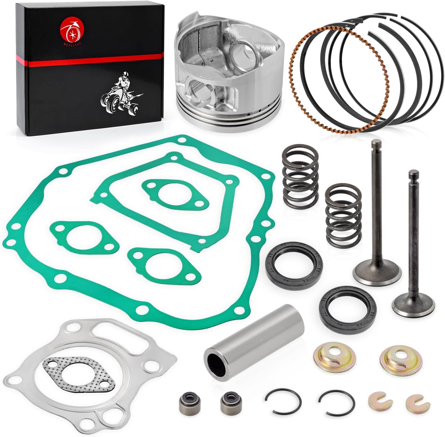 Engine Top End Rebuild Kit STD Piston & Ring Intake Exhaust Valve & Seal SPRING Gasket Seal For YAMAHA Golf Cart G11 G16 G20 A 1996-2002
