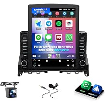 Android 14 Car Stereo Fit for Mercedes Benz W204 S204 C300 2007-2010, 9.7inch Touch Screen with Wireless Carplay Android Auto AHD Backup Camera Mirror Link GPS SWC WiFi FM,2+32G