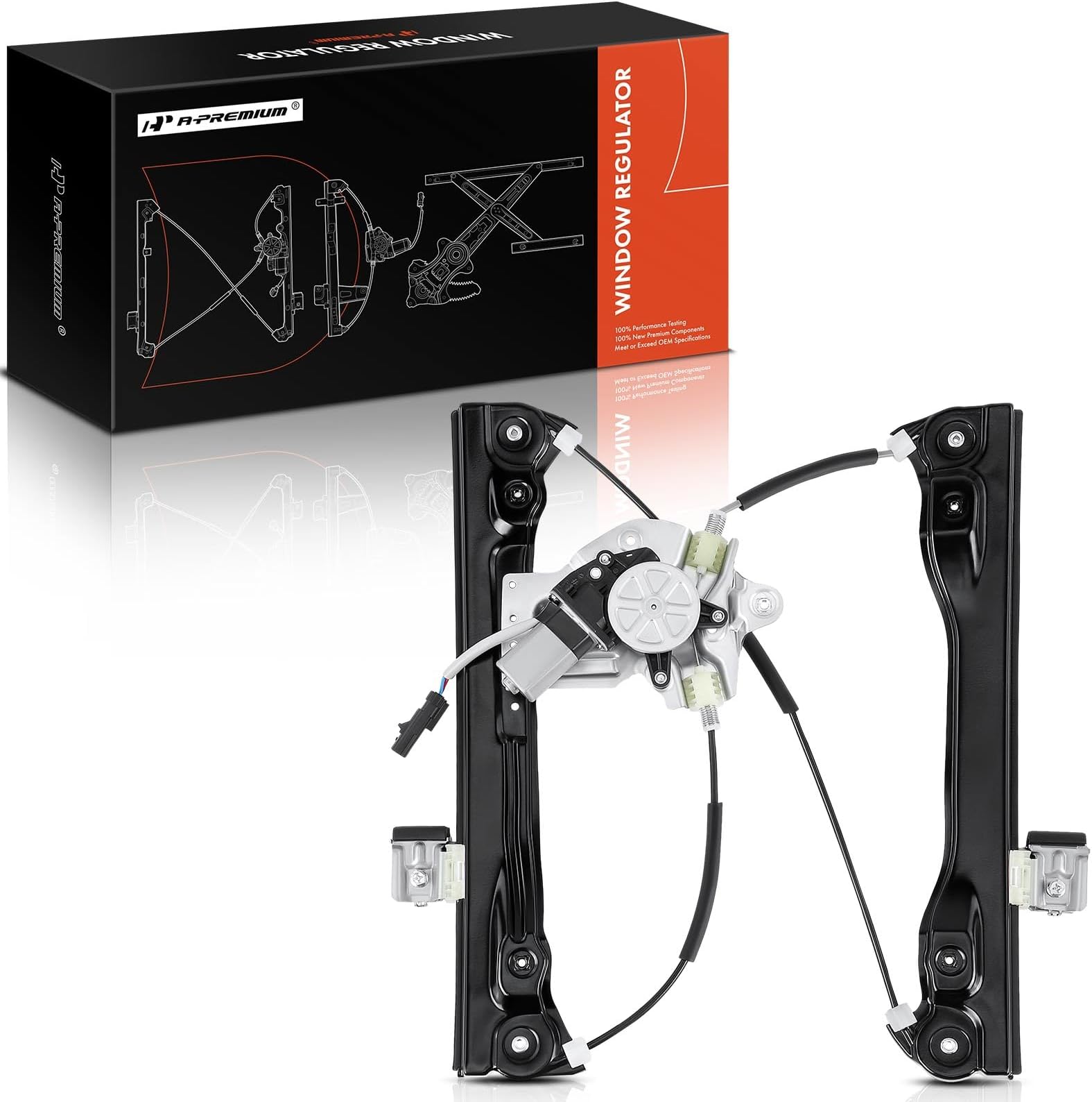 A-Premium Electric Power Window Regulator with Motor Replacement for Chevrolet Cruze Limited Chevy Cruze 2012-2016(2 Pins) Front Passenger Side