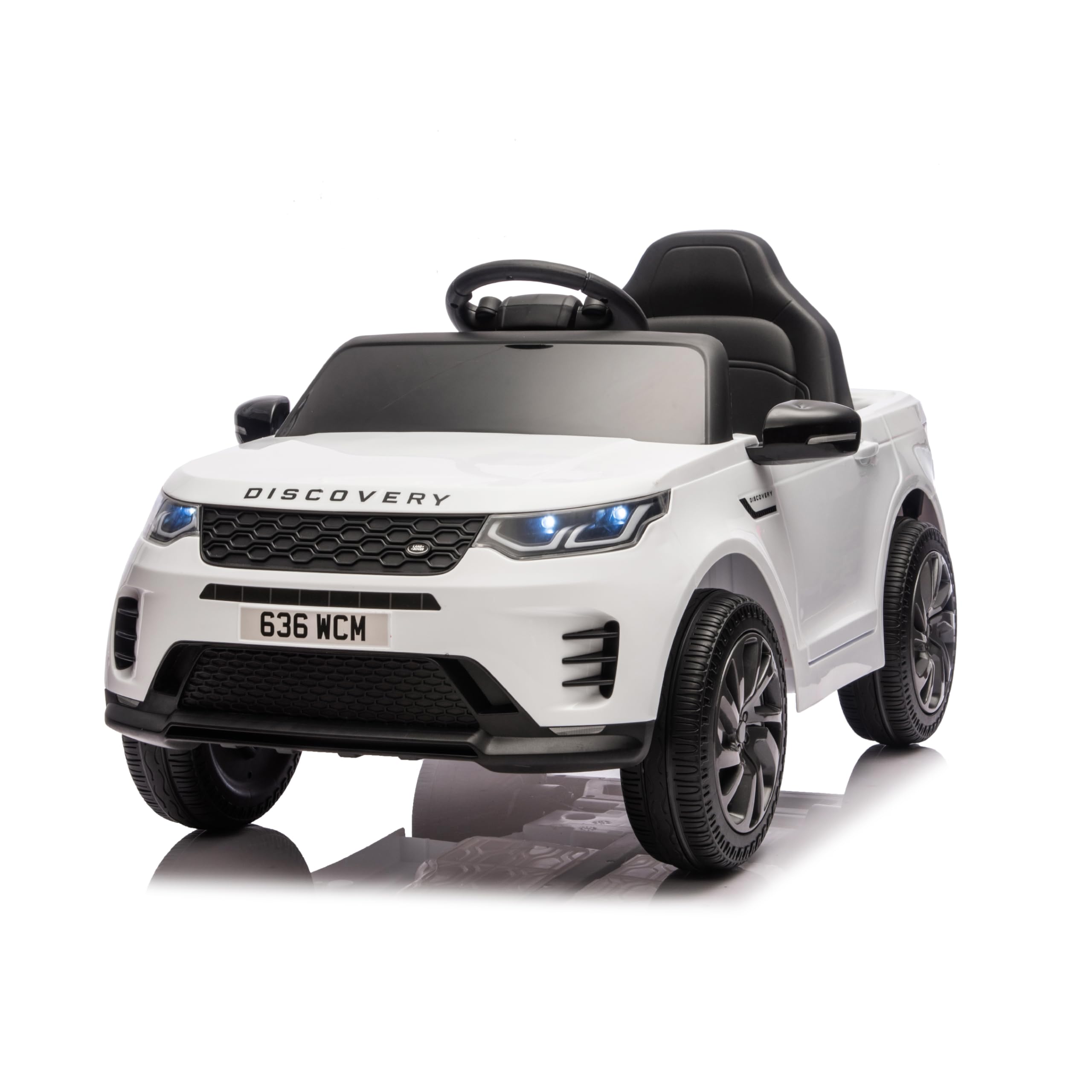 Baroni Toys Baby Car Land Rover Macchina ELettrica per Bambini da 3 Anni, Auto con Telecomando Parentale, Doppia Veloticà. Retromarcia, 95x61x51cm (Bianca)