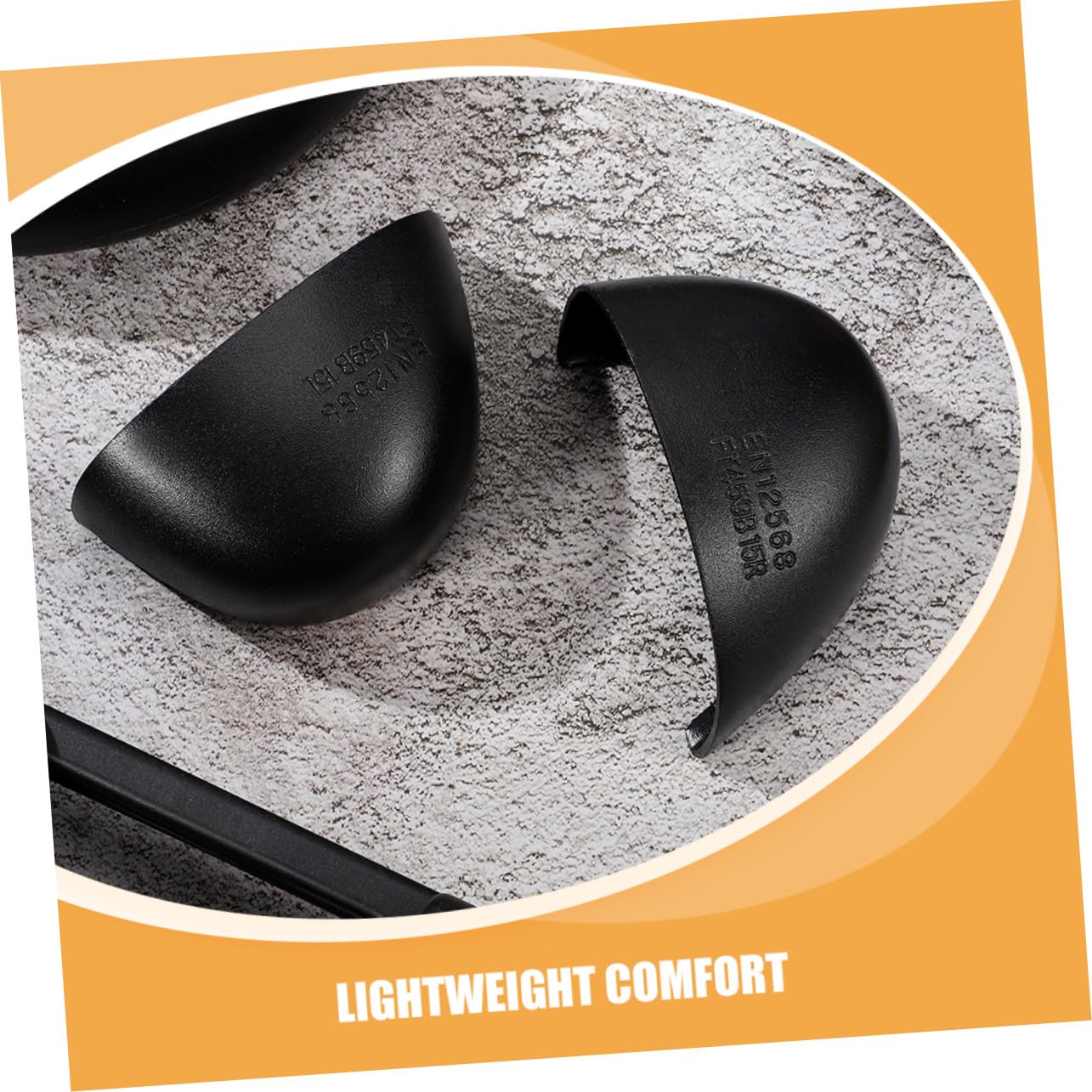 Embouts de Chaussures de Sécurité en Acier Noir, 4 Paires