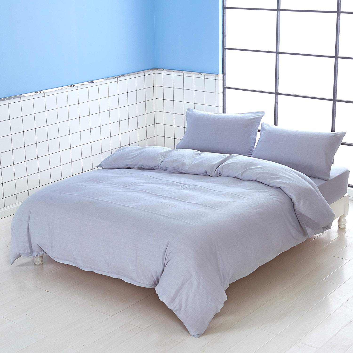 Amazon｜【掛布団カバーキング1枚、枕カバー2枚】オーガニックコットン