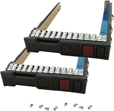 BestParts 2-Pack New 2.5" SFF SAS NVMe SSD HDD Tray Caddy Compatible with HPE DL360 DL380 G10 Server 727695-001 w/Screws