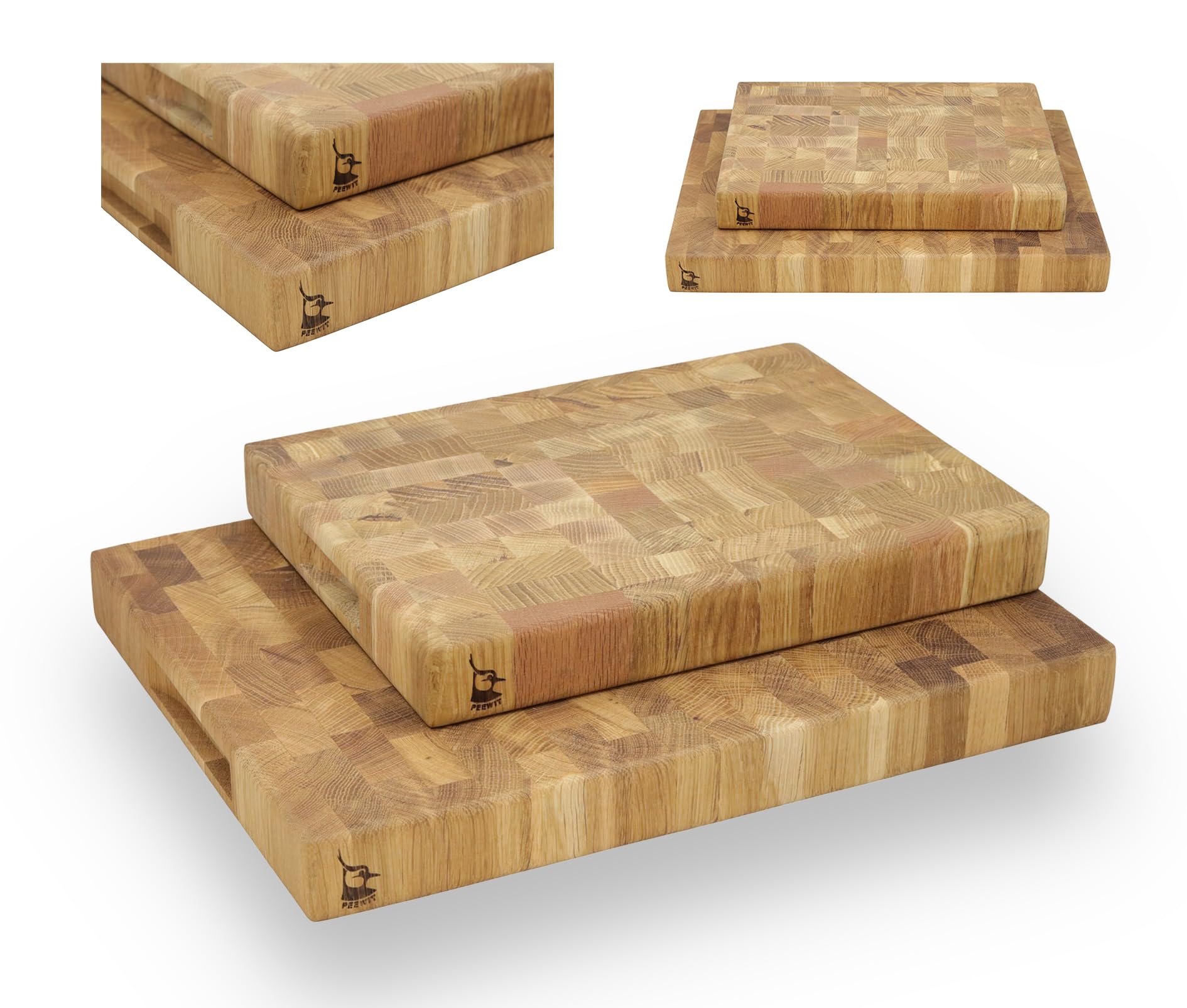 Juego de 2 tablones de madera de roble duradero PREMIUM