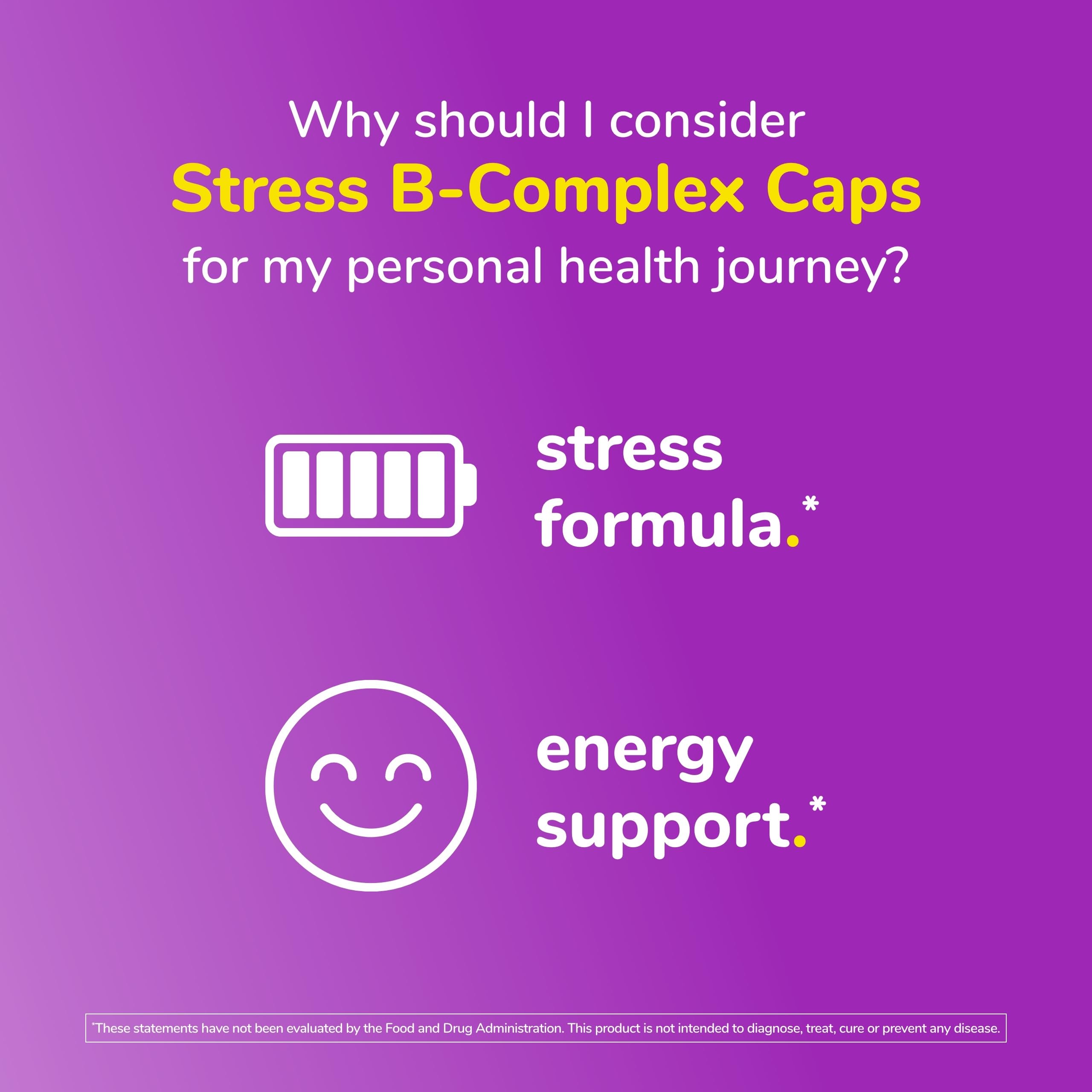 Twinlab Stress B-Complex Caps - High Potency Vitamin B Complex Capsules with Vitamin C 1000mg - Long-Lasting Energy, Immune Support, Stress Relief and Nerve Support - 250 Capsules