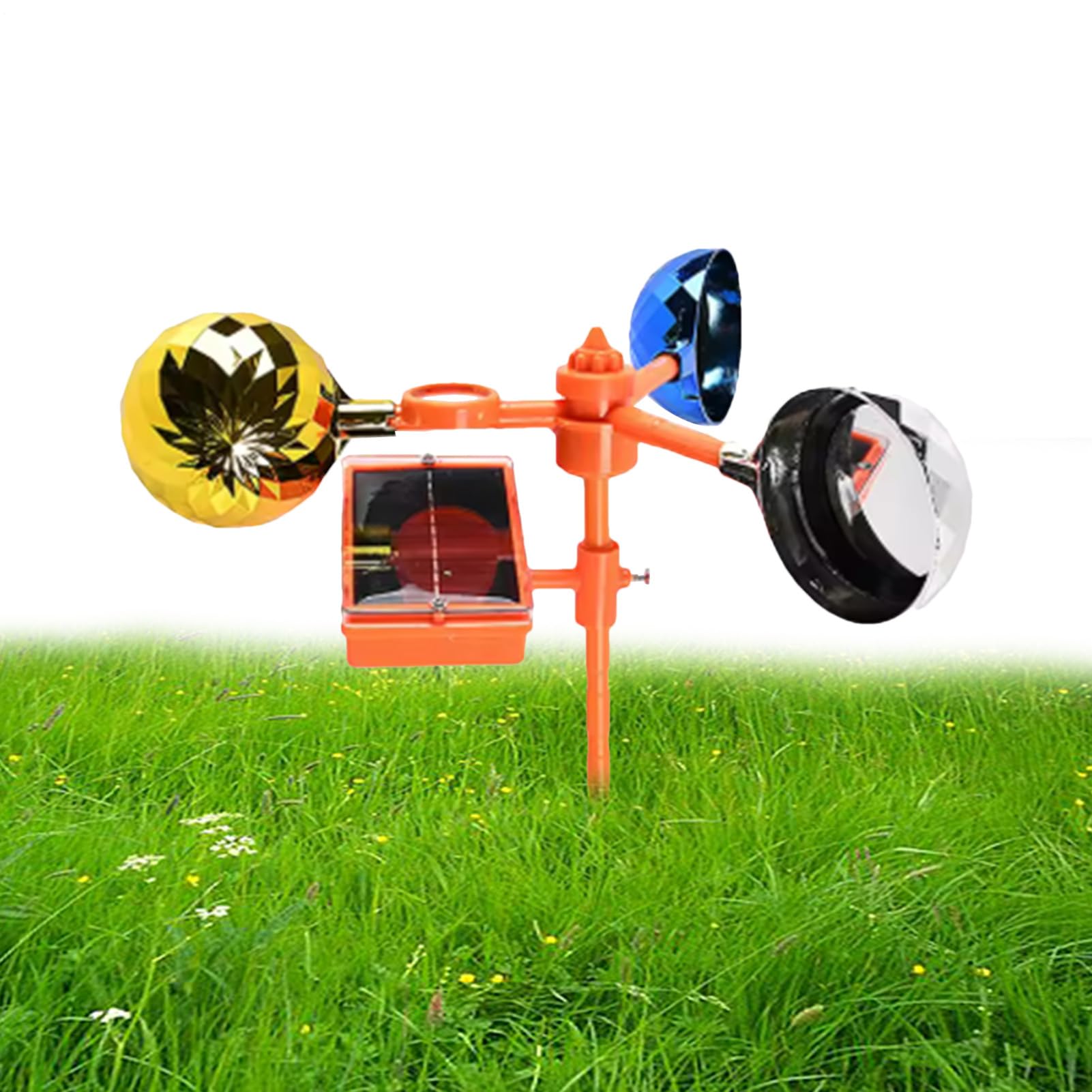 Discos espantosos pájaros reflectantes y giratorios de acero para proteger huertos y jardines