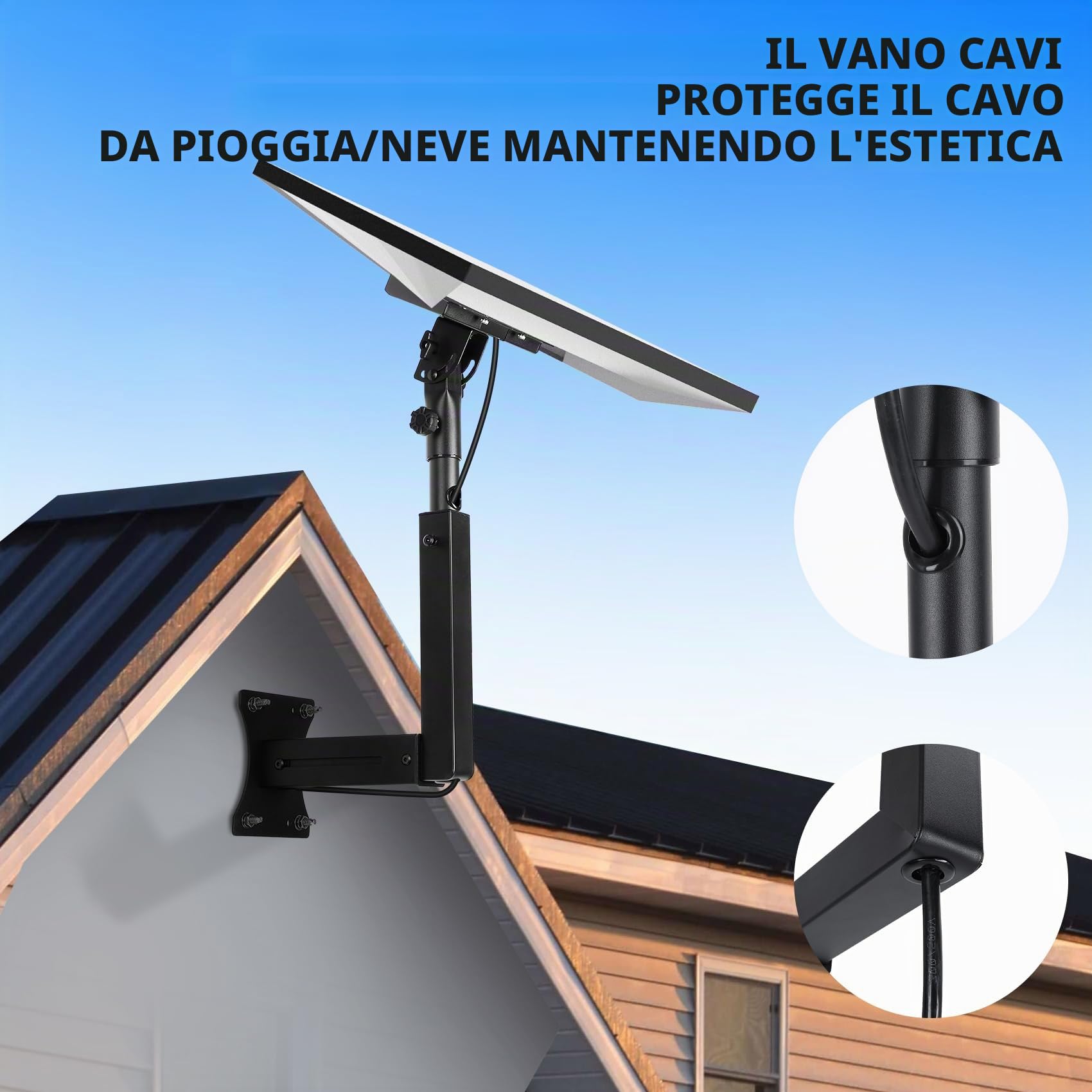 Starlink - Supporto da parete Starlink Gen 3 standard Starlink con braccio retrattile per kit Internet Satellite Starlink Gen 3, antiruggine