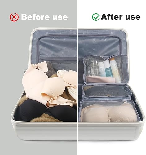 Miniatura 3 de 12 cubos de equipaje organizadores de equipaje pequeños de malla para ropa interior, bolsas plegables para ropa interior, bolsas de lavandería para