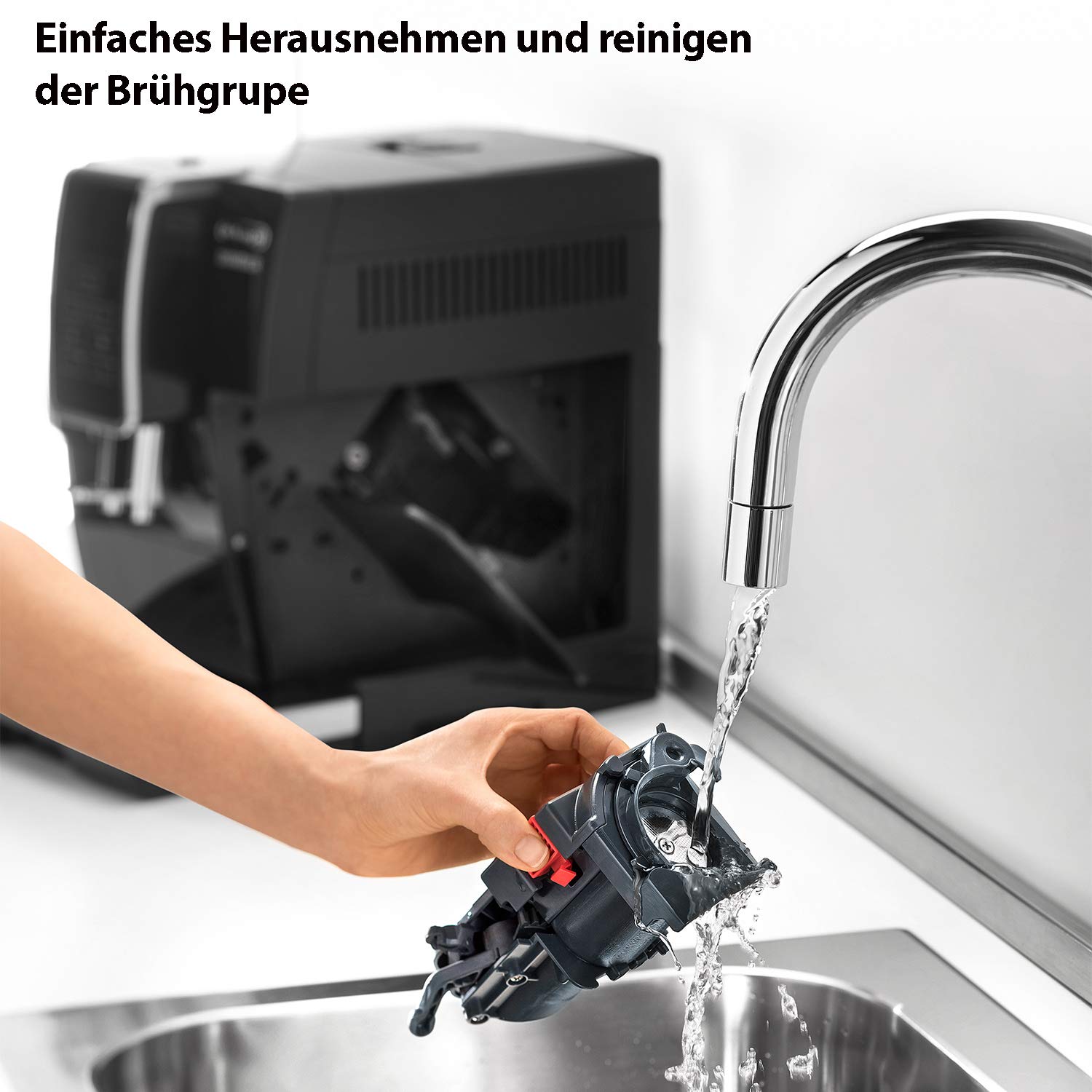 De'Longhi Dinamica ECAM 350.55.B Kaffeevollautomat mit LatteCrema, 1,8 l Wassertank, Schwarz