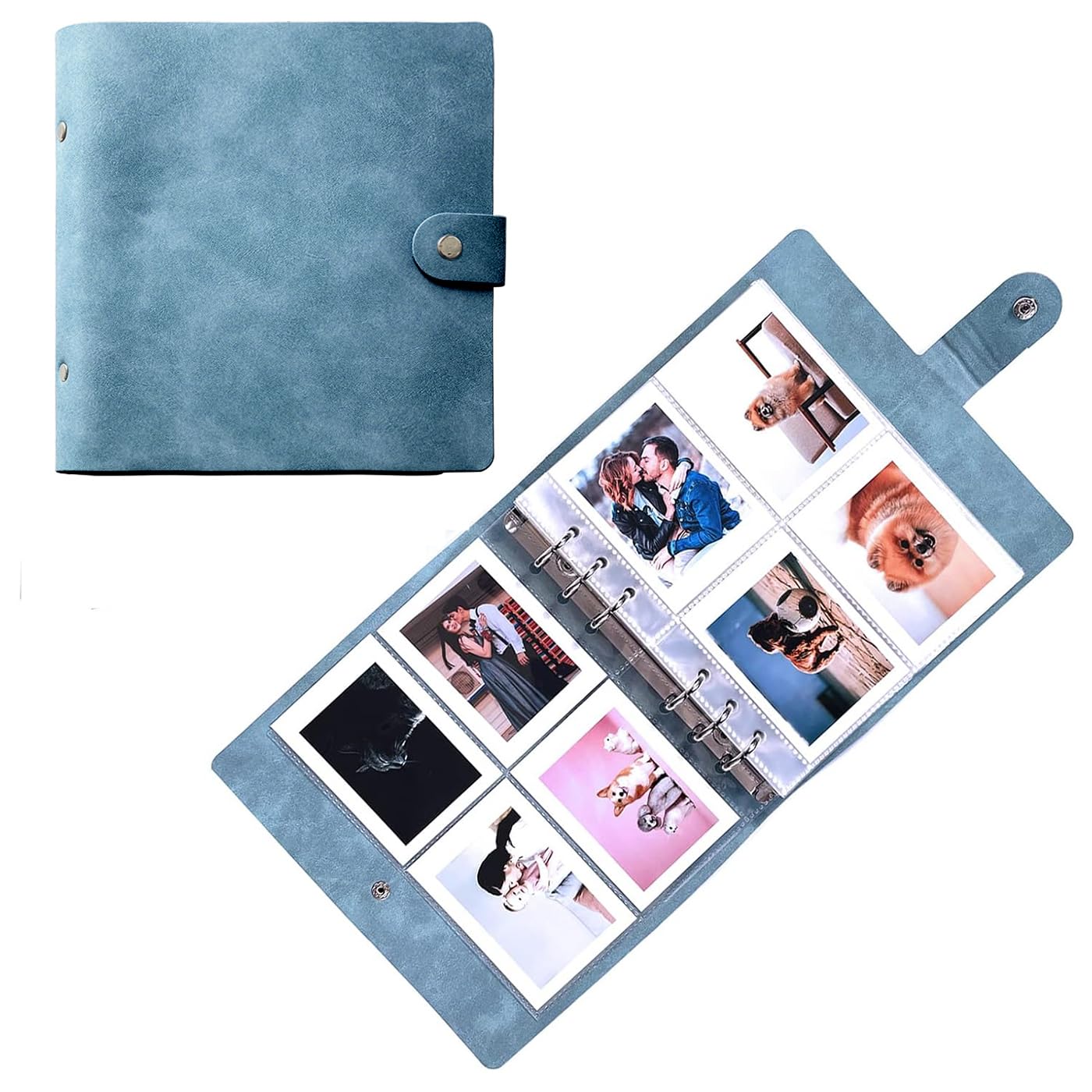 ZENKO 200 Pockets Lock Photo Album Compatible with Fujifilm Instax Mini 12 11 90 70 50S 26 25 9 8S 8 7S Instant Camera/, Polaroid Snap SnapTouch PIC-300 Z2300 Mint Zip Instant Camera Printer-Blue