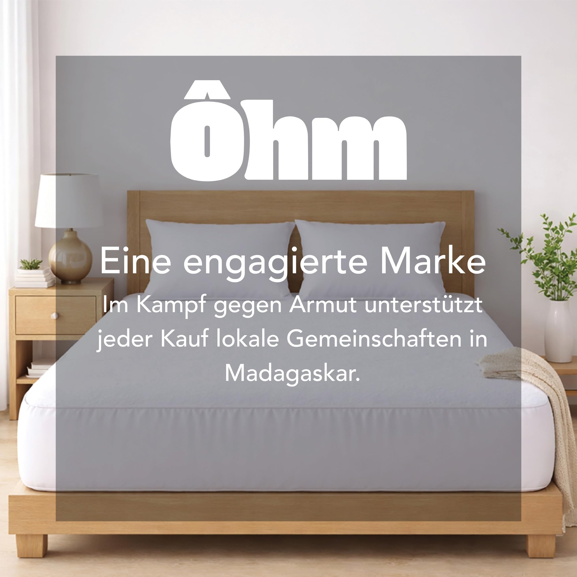 Ôhm Lenzuolo con Angoli Matrimoniale 160x200 cm Antracite – Jersey 100% Cotone Elasticizzato – Morbido e Traspirante – Angoli 28 cm per Materassi Alti – Certificato OEKO-TEX