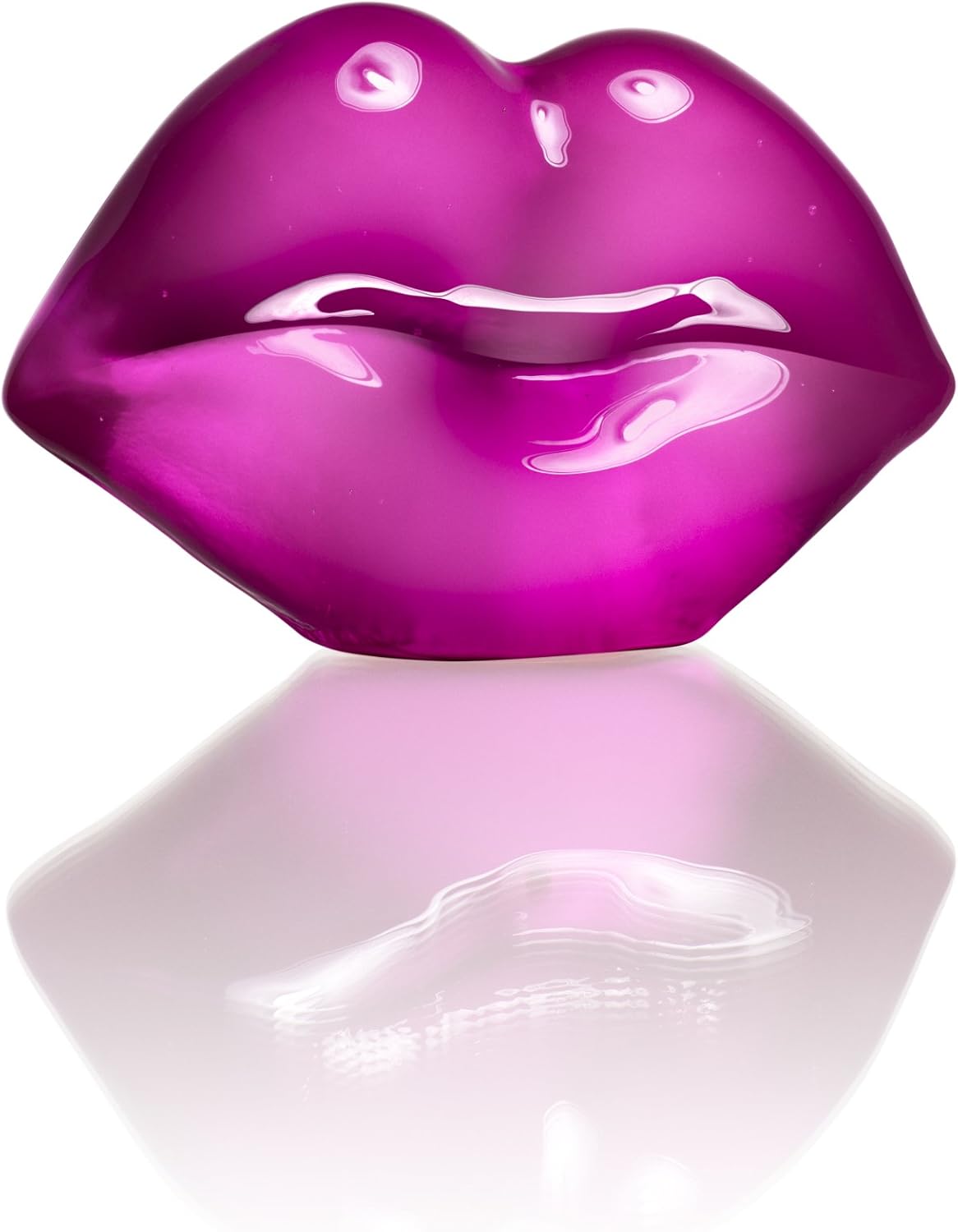 Kosta Boda Make Up Hot Lips Sculpture, Cerise Home & Kitchen