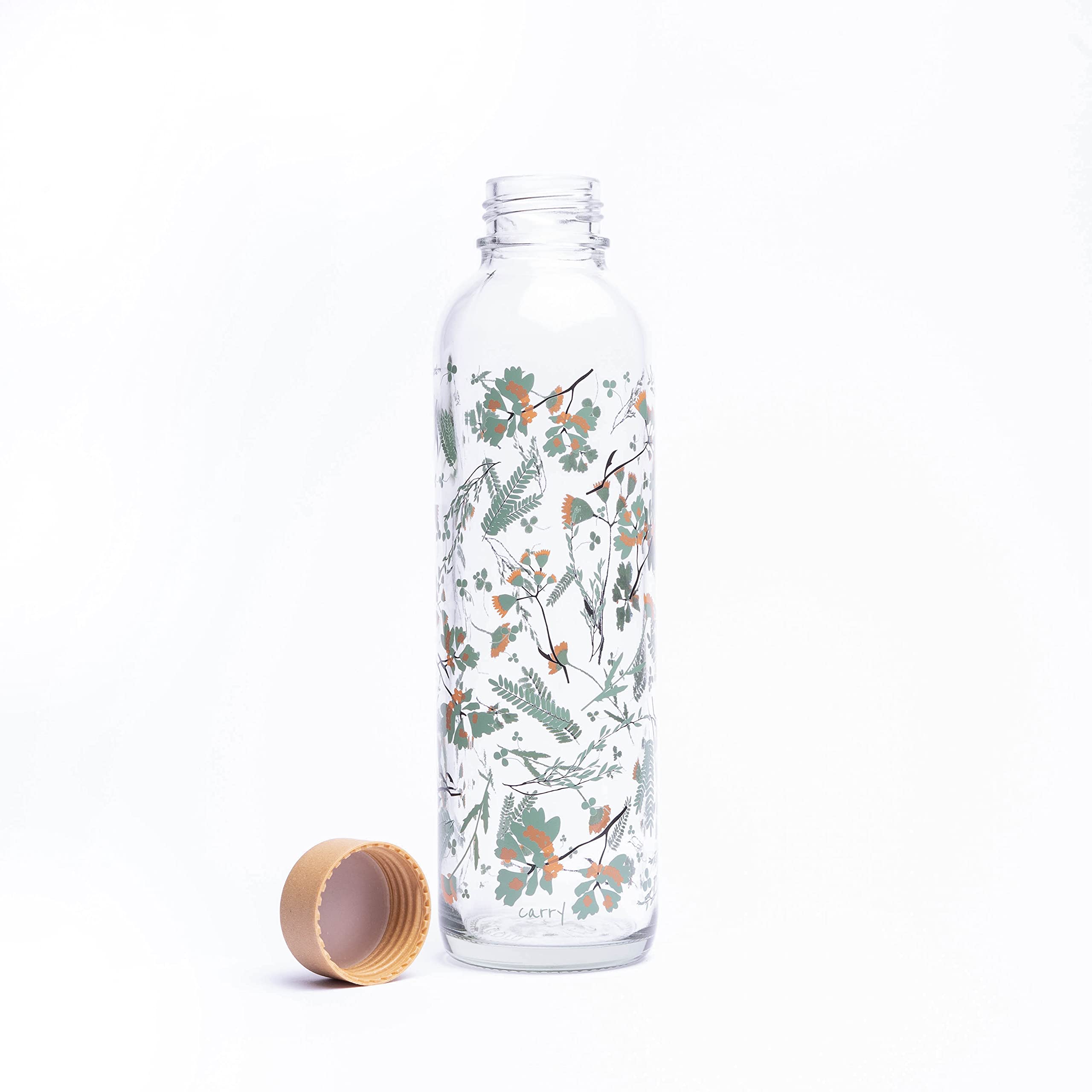 Carry Bottles Gourde en verre 0,7 l | Bouteille d'eau de sport | Sans BPA, anti-fuite et adaptée aux boissons gazeuses