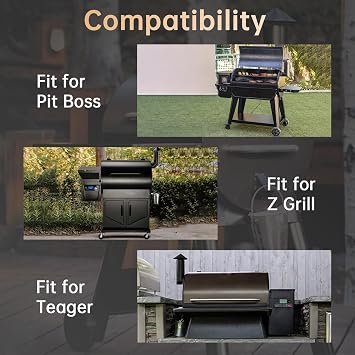 煙突断熱ウールパーツ4点、耐熱ガスケット交換用 Traeger/Pit BossとCamp Chef ウッドペレットグリルスモーカー用