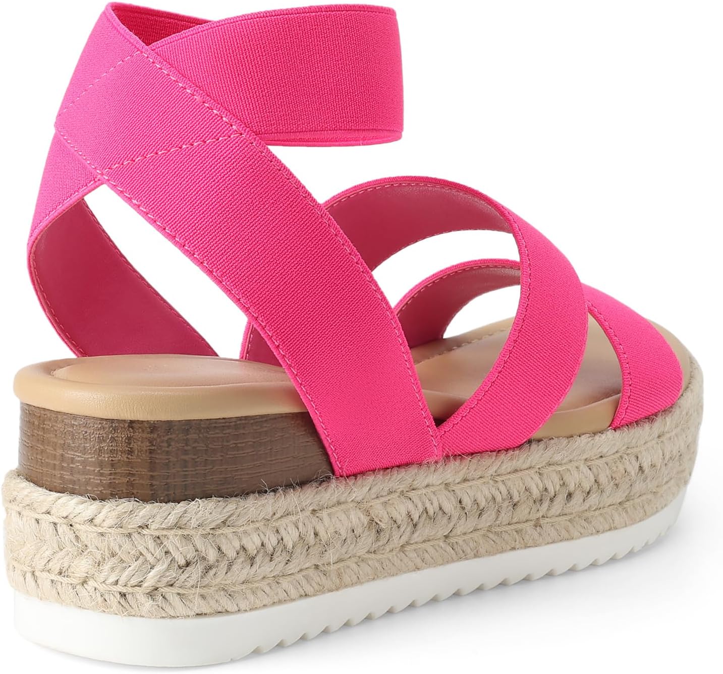 DREAM PAIRS Strappy Espadrille Platform Wedge Sandals for Women Dressy Summer, Comfortable Open Toe Sandals with Cushioned Insole and Ankle Strap Buckle - Image 3