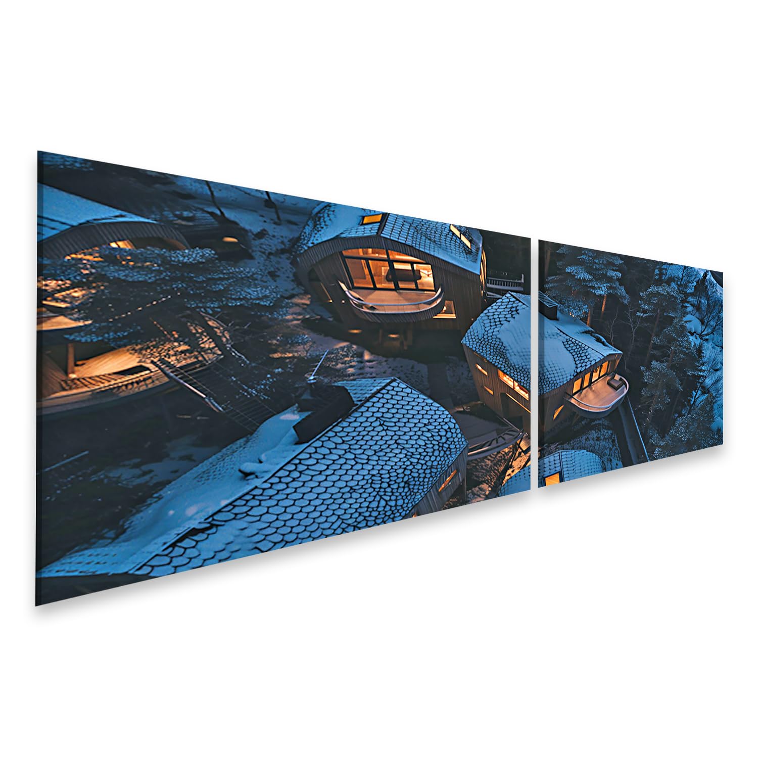 Image sur toile architecture moderne paysage hiver poster salon