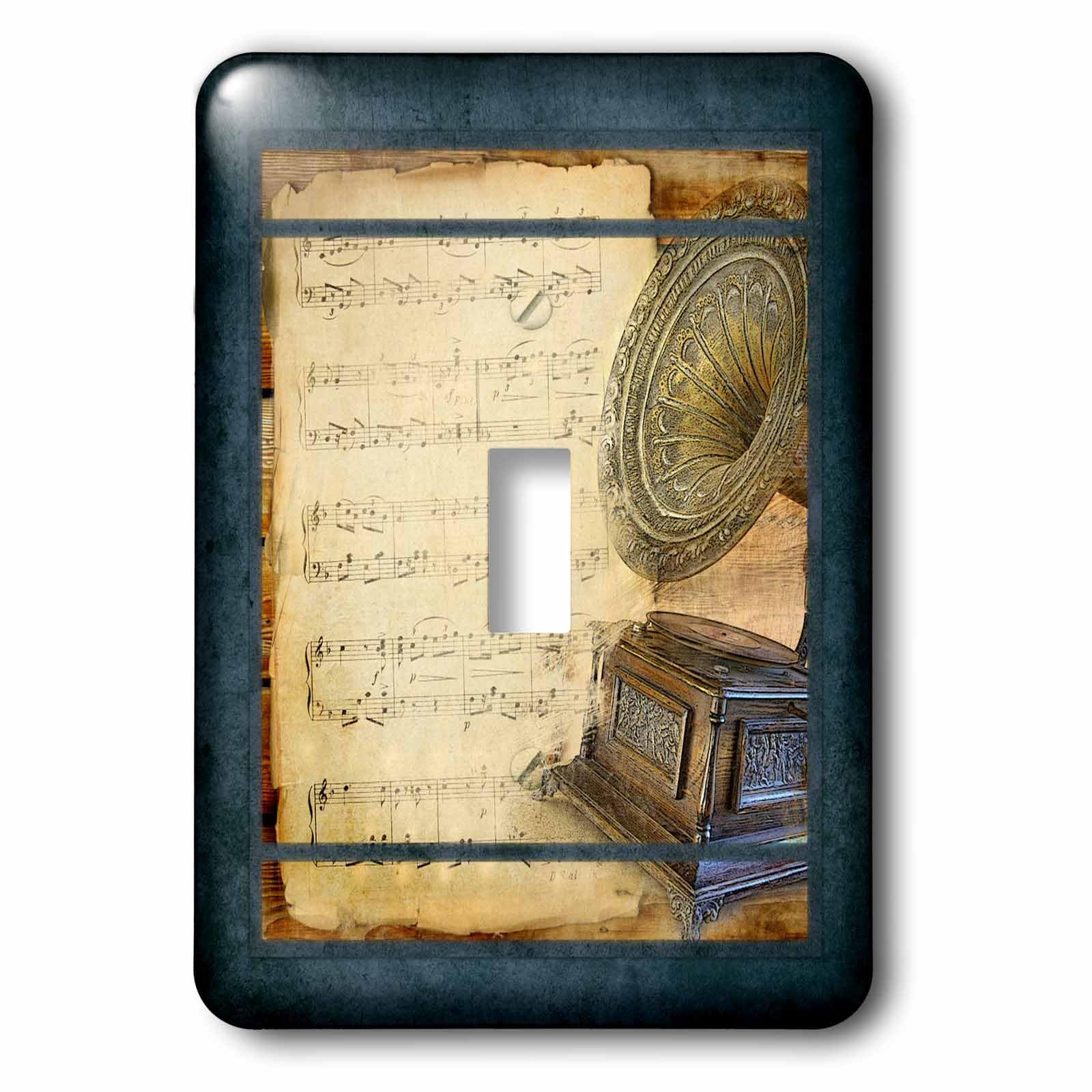 Interrupteur a baionnette 3dRose LSP_34089_1 retro musical et multicolore
