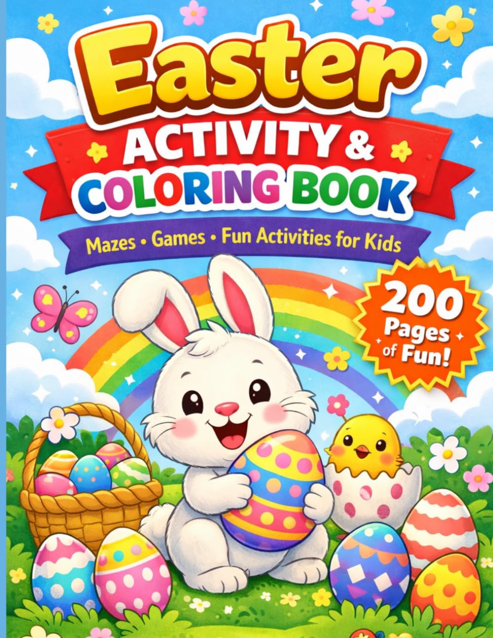 Easter Activity & Coloring Book for Kids: Mazes, Games, Puzzles, Coloring Pages & Fun Activities for Boys and Girls Ages 4–10| Spring Holiday Workbook