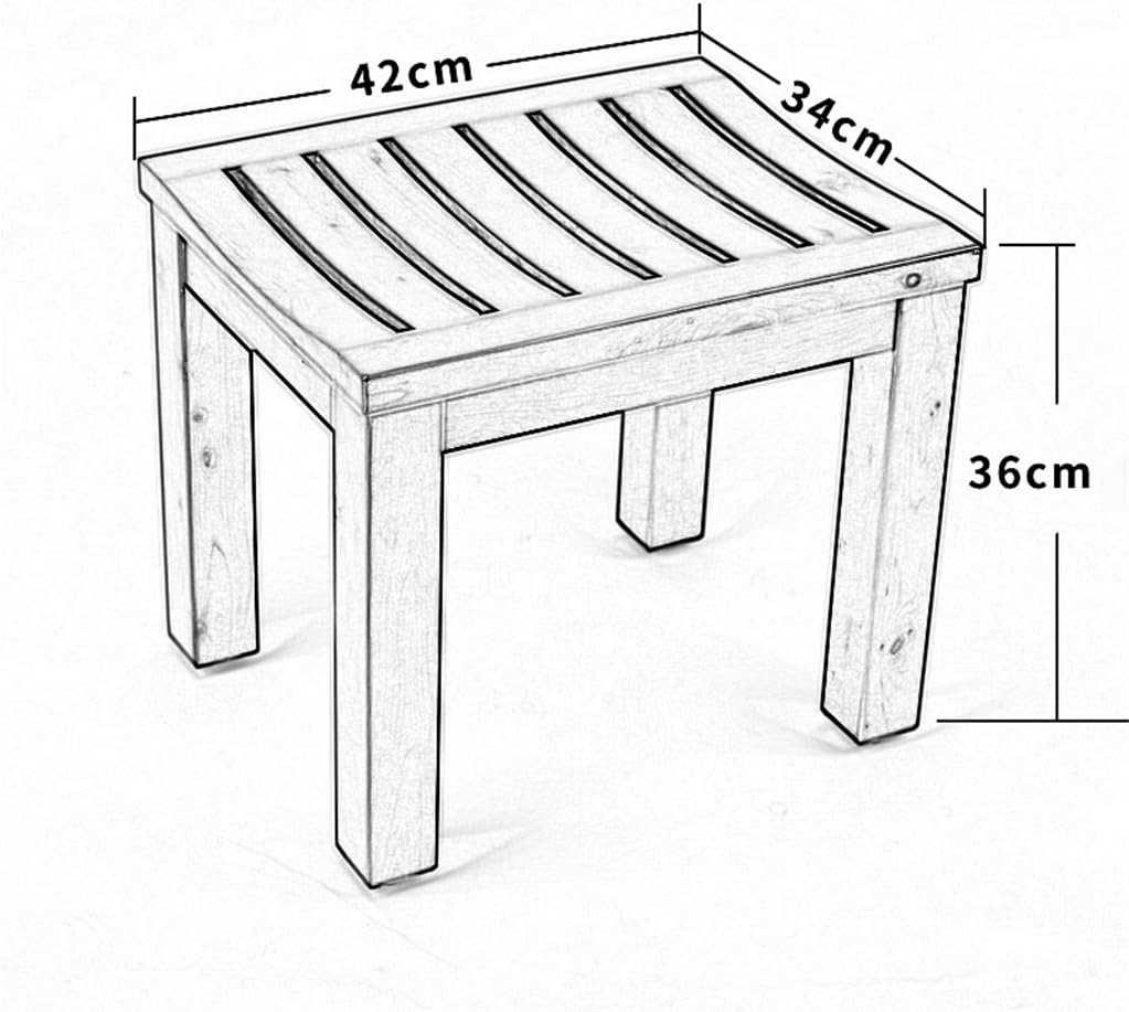 Bath Stools,Shower Stool Bathroom Safety Waterproof Non-Slipng and Durable Bath Chair Change Shoes Stool Elderly/Handicapped/Pregnant Solid Bath Stool Curved Surface Chair Max. 250