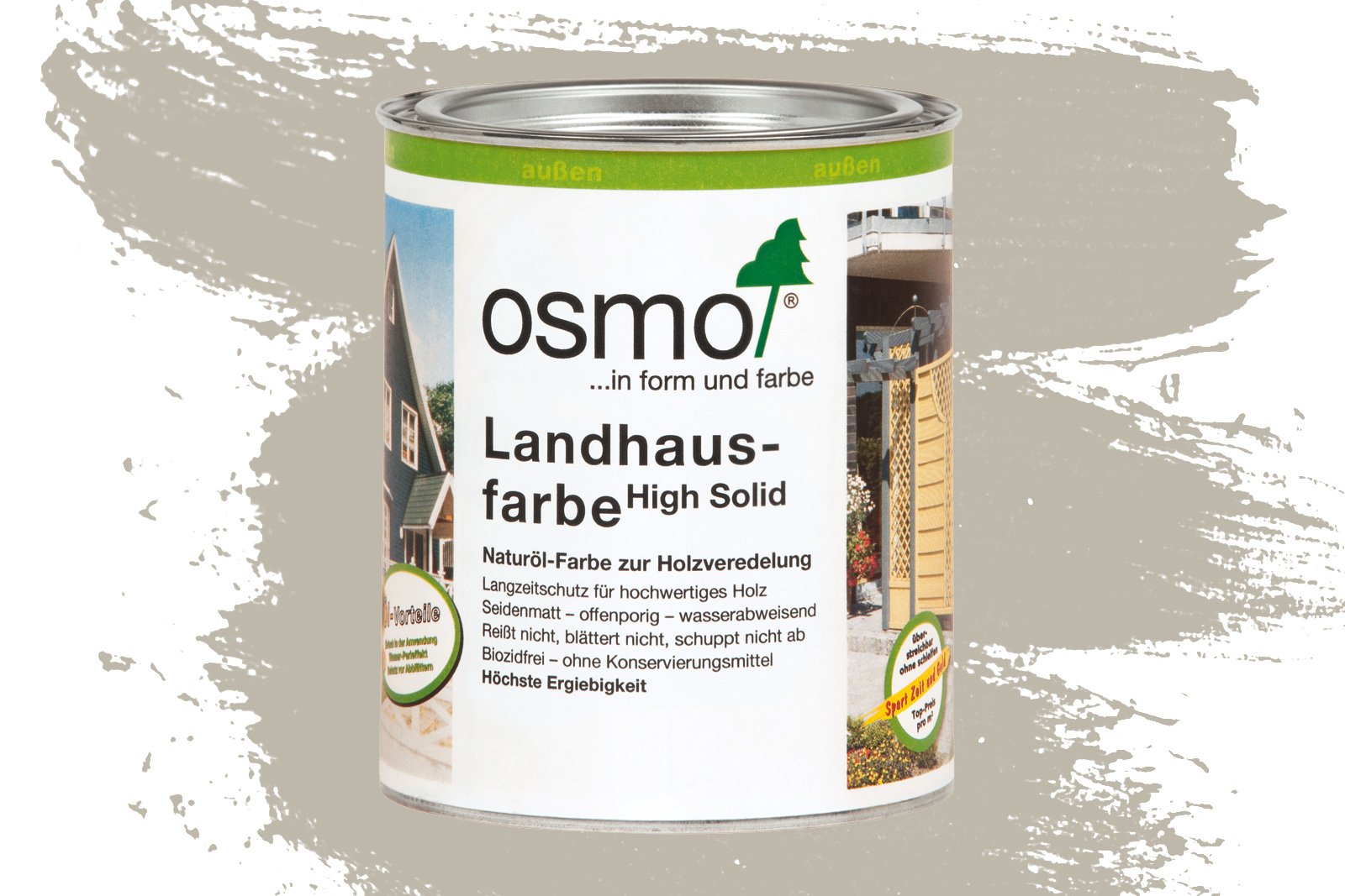Osmo Landhausfarbe Kieselgrau 2708 - 0,75 Liter