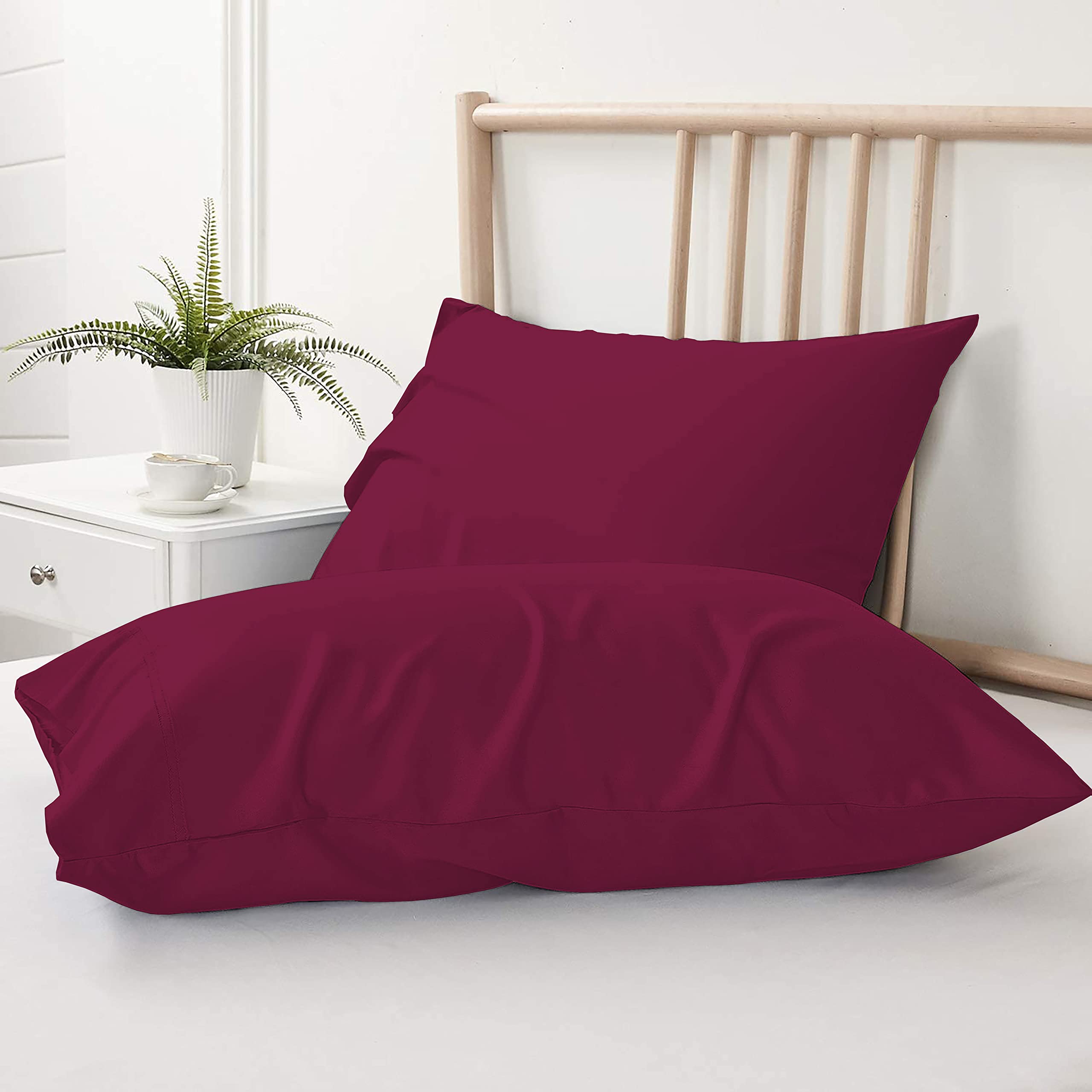 Day Care 400 TC Super Soft 100% Egyptian Cotton Pillow Covers 18"x28" | Machine Washable Cotton Pillow Covers | Breathable & Hypoallergenic Fabric Set of 2 | 18x28 inch - Wine (B0BWDTXP9D) Amazon Price History, Amazon Price Tracker