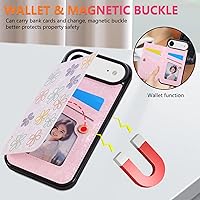 Vista 77 de UEEBAI Funda tipo cartera para iPhone 15 Pro Max con tarjetero, cubierta de cuero PU con soporte, bloqueo RFID, doble cierre magnético, relieve