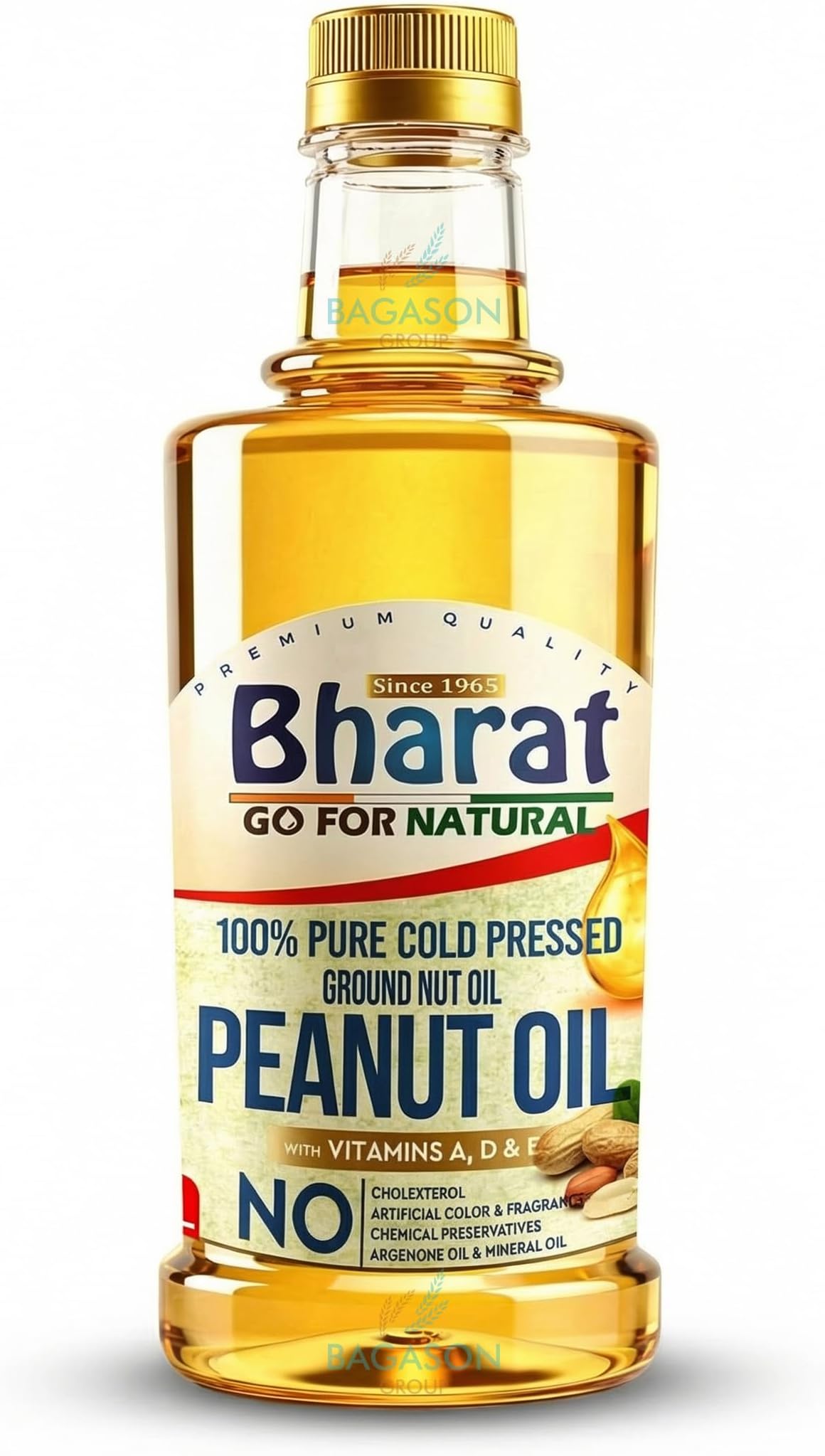 Groundnut Oil 2 Litre Bottle | 100% Pure Cold Pressed Peanut Oil | No Preservatives or Additives | Naturally Extracted | Ideal for Cooking & Frying | Product of India
