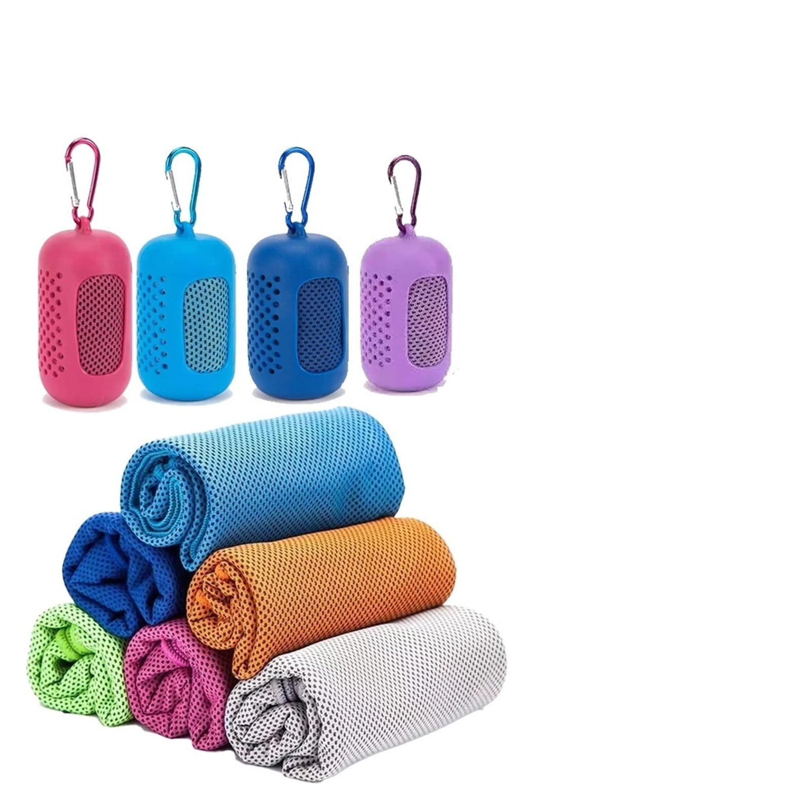 HNULGVI Cooling towel Cooling Towel Breathable Chilly Sports With Storage Box(Orange)