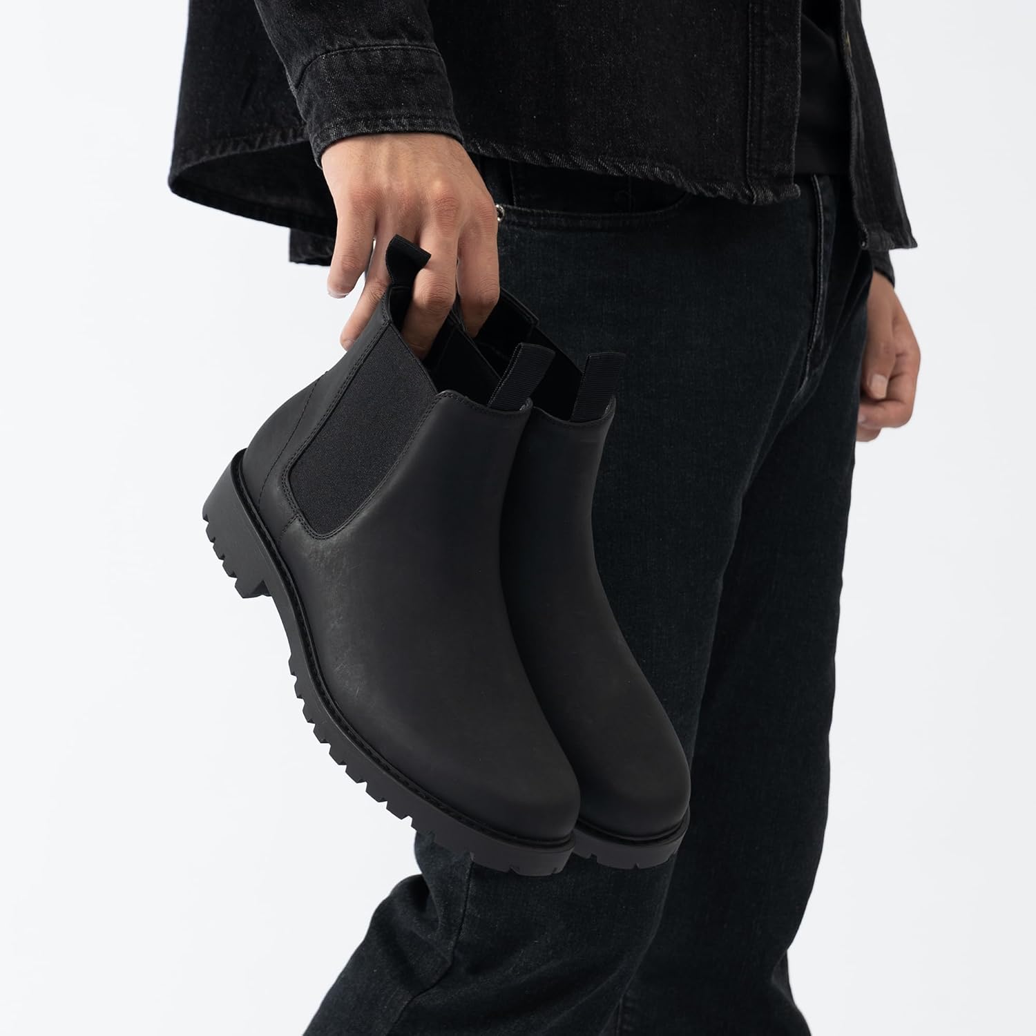 CGRRBW Mens Slip On Chelsea Boots, Work Hiking Ankle Booties For Men Comfortable and Lightweight - Image 2