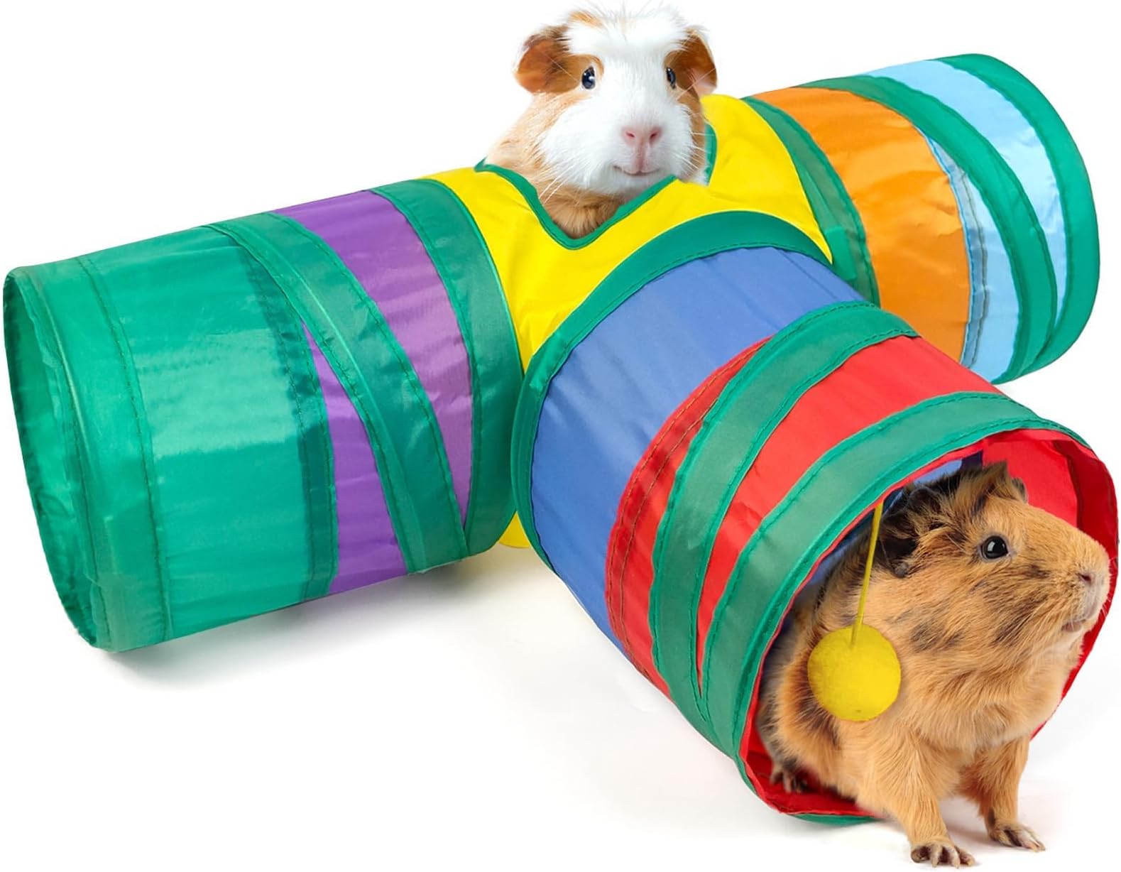 Guinea Pig Tunnel, Guinea Pig Toys, Hamster Tubes And Tunnels Kit, Hanging Tunnel For Small Animals, Collapsible Tee Tunnel Toy Tube (colorful)