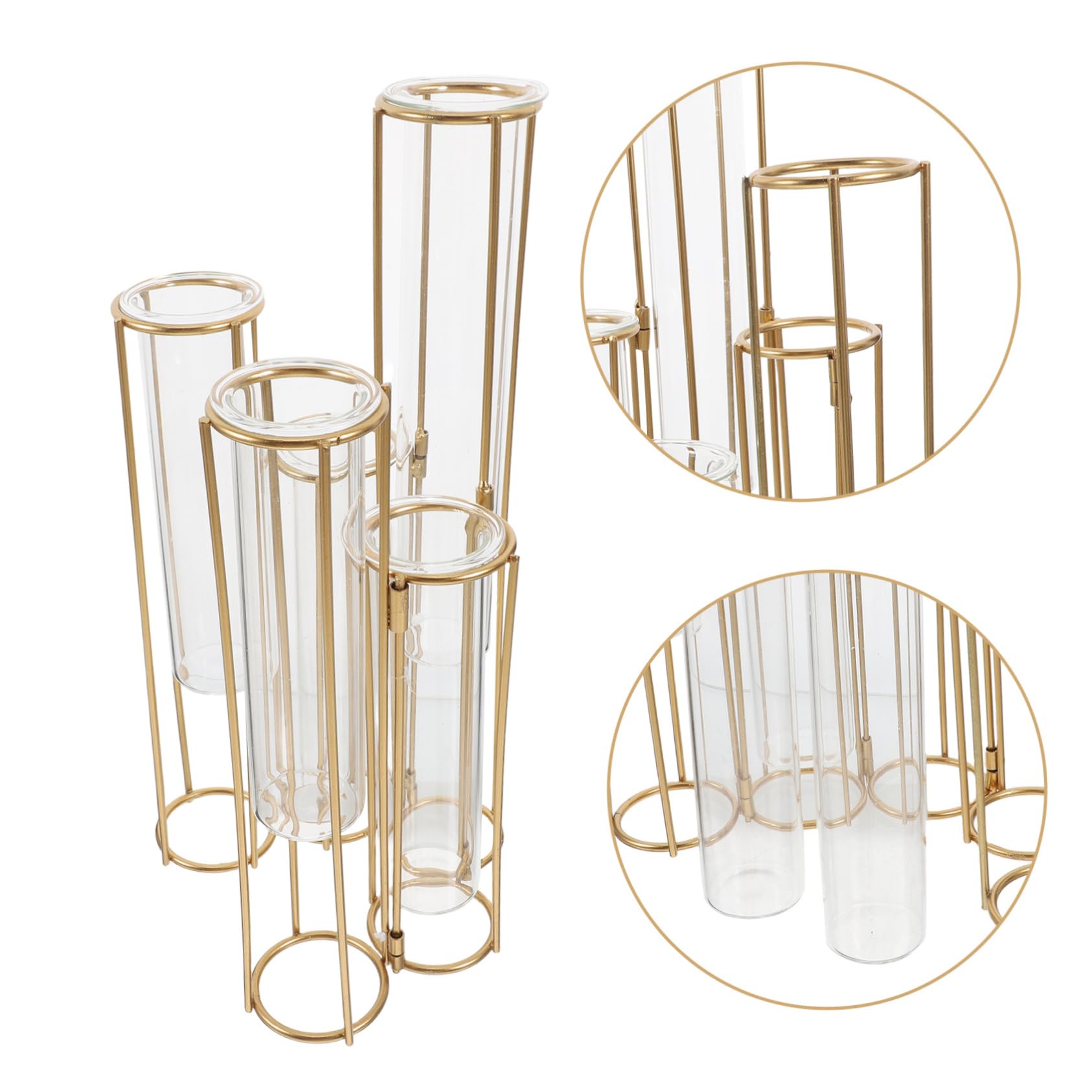 Vases Hydroponiques Verre Tubes à Essai pour Fleurs Jardinière Transparente Support De Plantes pour Décoration De Bureau Salon Et Mariage